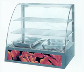 弧形玻璃保温陈列柜